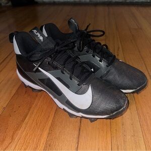Nike Black and White Alpha Cleats/fastflex